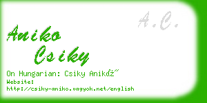 aniko csiky business card